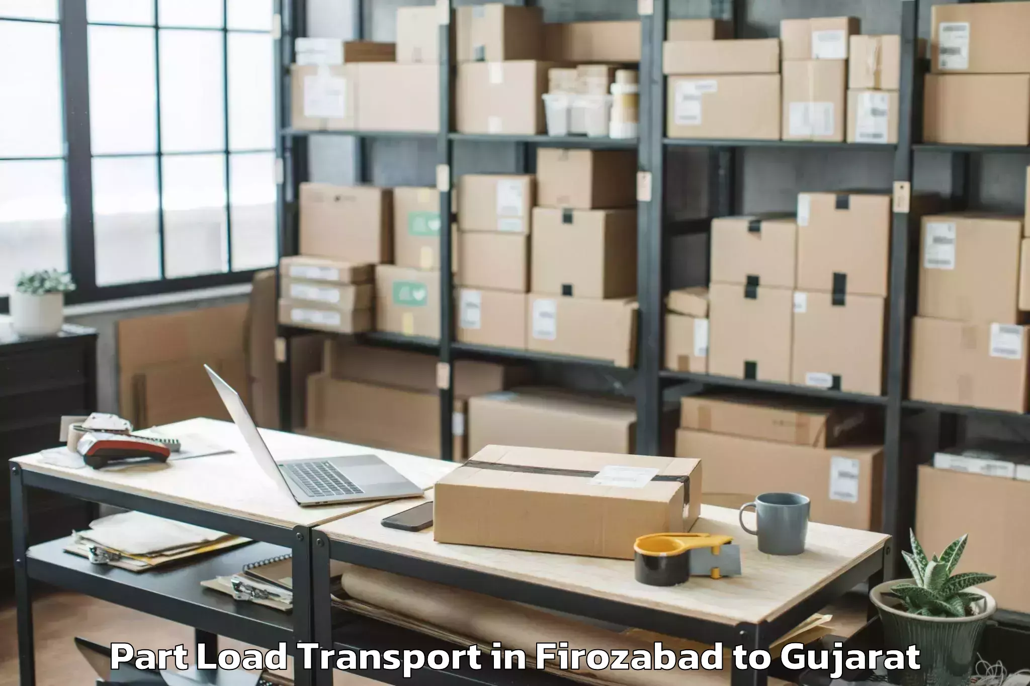 Comprehensive Firozabad to Hazira Port Part Load Transport